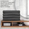 4 Piece Premium Bath Towels Set - 100% Cotton Terry Cloth, Absorbent & Soft, Machine Washable & Quick Dry - 27"x54" Set of 4 - Classic Turkish Towels