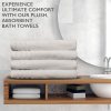 4 Piece Premium Bath Towels Set - 100% Cotton Terry Cloth, Absorbent & Soft, Machine Washable & Quick Dry - 27"x54" Set of 4 - Classic Turkish Towels