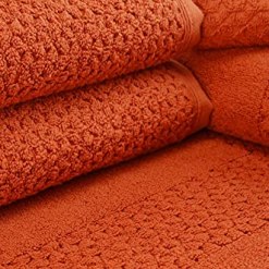 Towels Beyond Luxury 6 Piece Genuine Cotton Bath Towel Set - Jacquard Woven Soft Textured Towels Made with 100% Turkish Cotton - Classic Turkish Towels