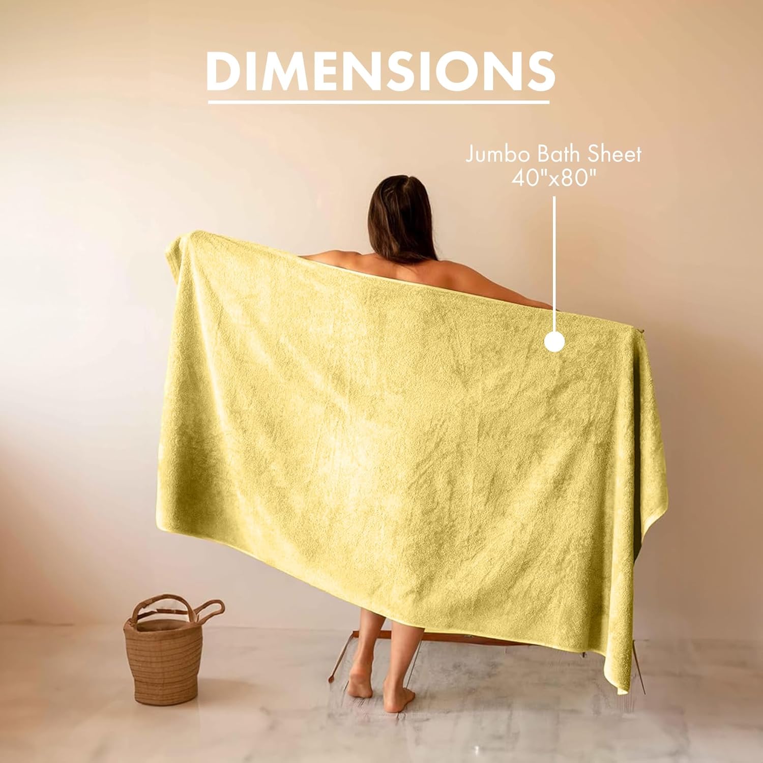 71F0E4h3a1L._AC_SL1500.jpg?v=1745266824 Premium Turkish Cotton Jumbo Bath Sheet Towel 40X80" - Classic Turkish Towels