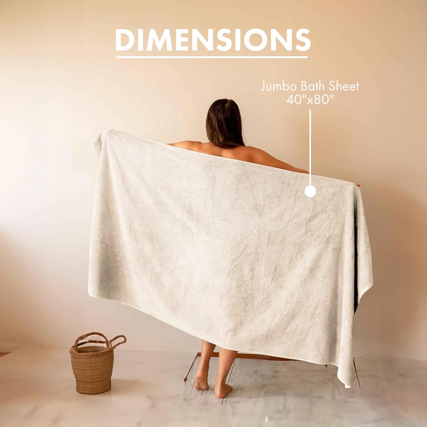 71Hu8px2-mL._AC_SL1500.jpg?v=1745266222 Premium Turkish Cotton Jumbo Bath Sheet Towel 40X80" - Classic Turkish Towels