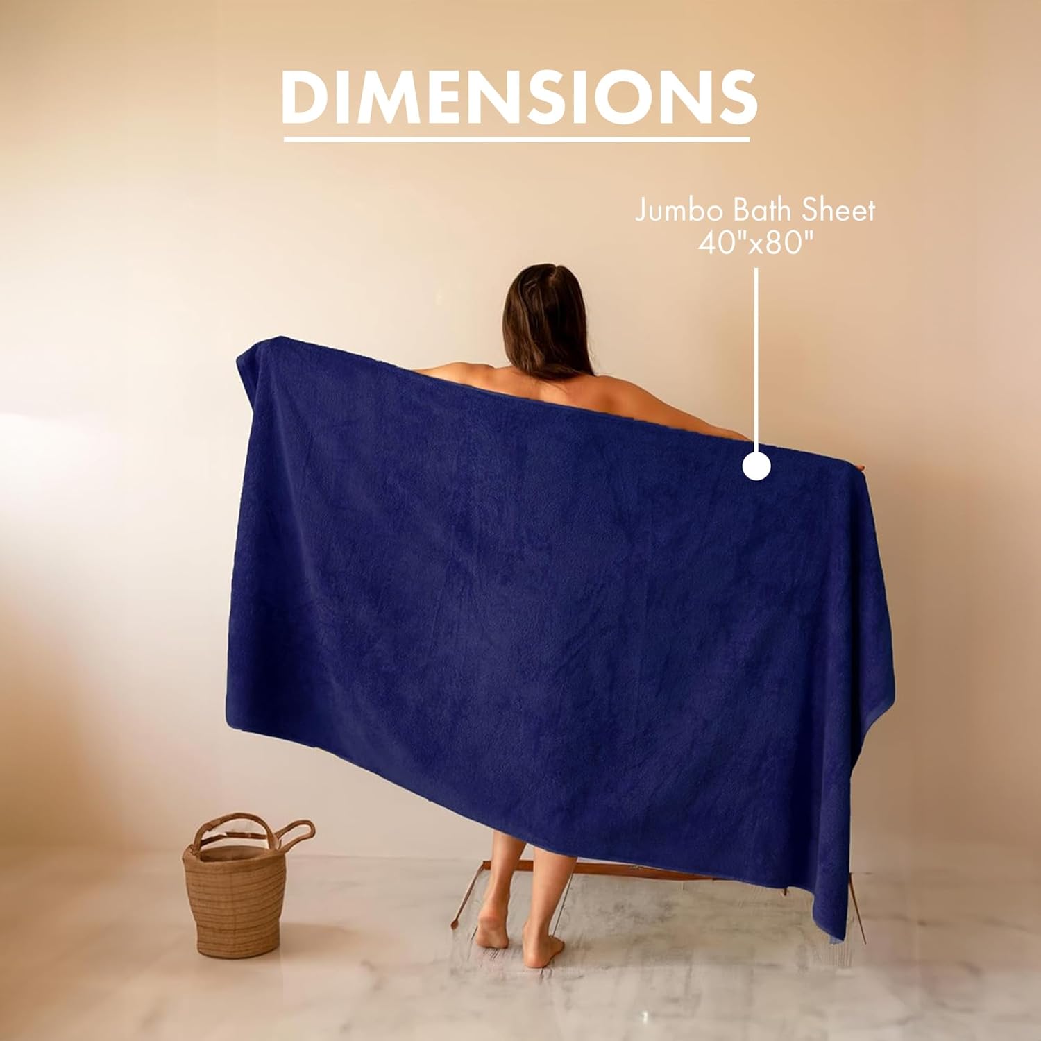 71Inb7fnigL._AC_SL1500.jpg?v=1745266509 Premium Turkish Cotton Jumbo Bath Sheet Towel 40X80" - Classic Turkish Towels