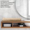 4 Piece Premium Bath Towels Set - 100% Cotton Terry Cloth, Absorbent & Soft, Machine Washable & Quick Dry - 27"x54" Set of 4 - Classic Turkish Towels