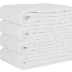 CTT - 4 Piece Bath Towel Set, 100% Turkish Cotton, Quick Dry, Absorbent & Comfy Towels for Spa & Hotel - Classic Turkish Towels