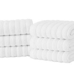 Brampton Turkish Cotton Large Hand Towels - 6 Pieces White Collection - Classic Turkish Towels