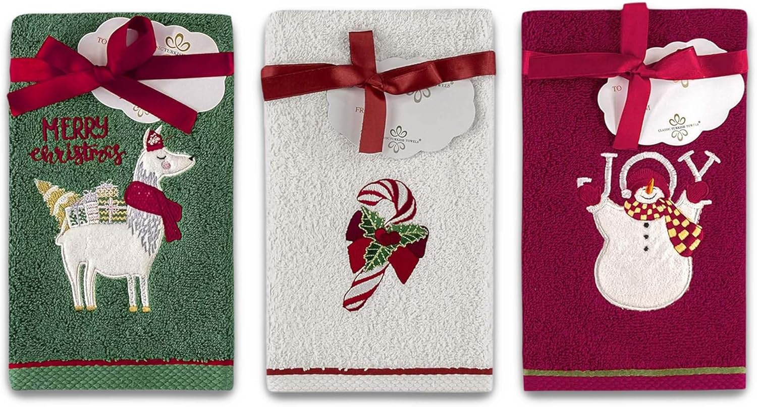 JOY_2_f2f16abb-c441-4aeb-bc66-5c9ff832576f.jpg?v=1724867054 Premium 6-Piece Turkish Cotton Christmas Towel Set - Soft, Absorbent, Holiday Bathroom Decor - Classic Turkish Towels