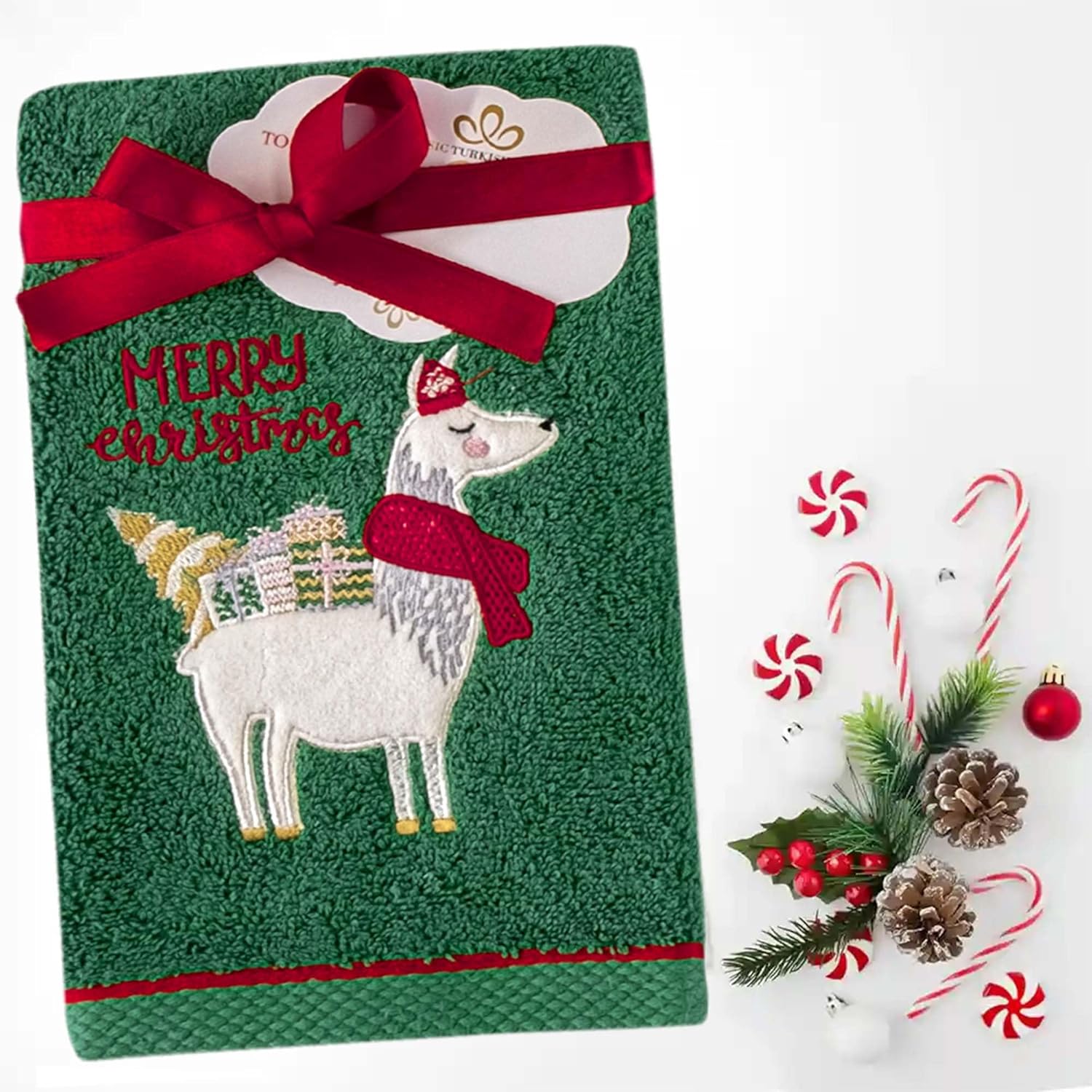 JOY_3.jpg?v=1724868781 Premium 6-Piece Turkish Cotton Christmas Towel Set - Soft, Absorbent, Holiday Bathroom Decor - Classic Turkish Towels