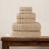 Luxury 6-Piece Shelly Towel Set - 100% Cotton Terry Cloth, 2 Bath Towels, 2 Hand Towels & 2 Washcloths, Soft, Quick Dry & High Absorbent - Classic Turkish Towels