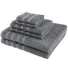 Antalya Turkish Cotton Bath, Hand, Washcloth Hotel Collection - 6 pc Towel Set - Classic Turkish Towels