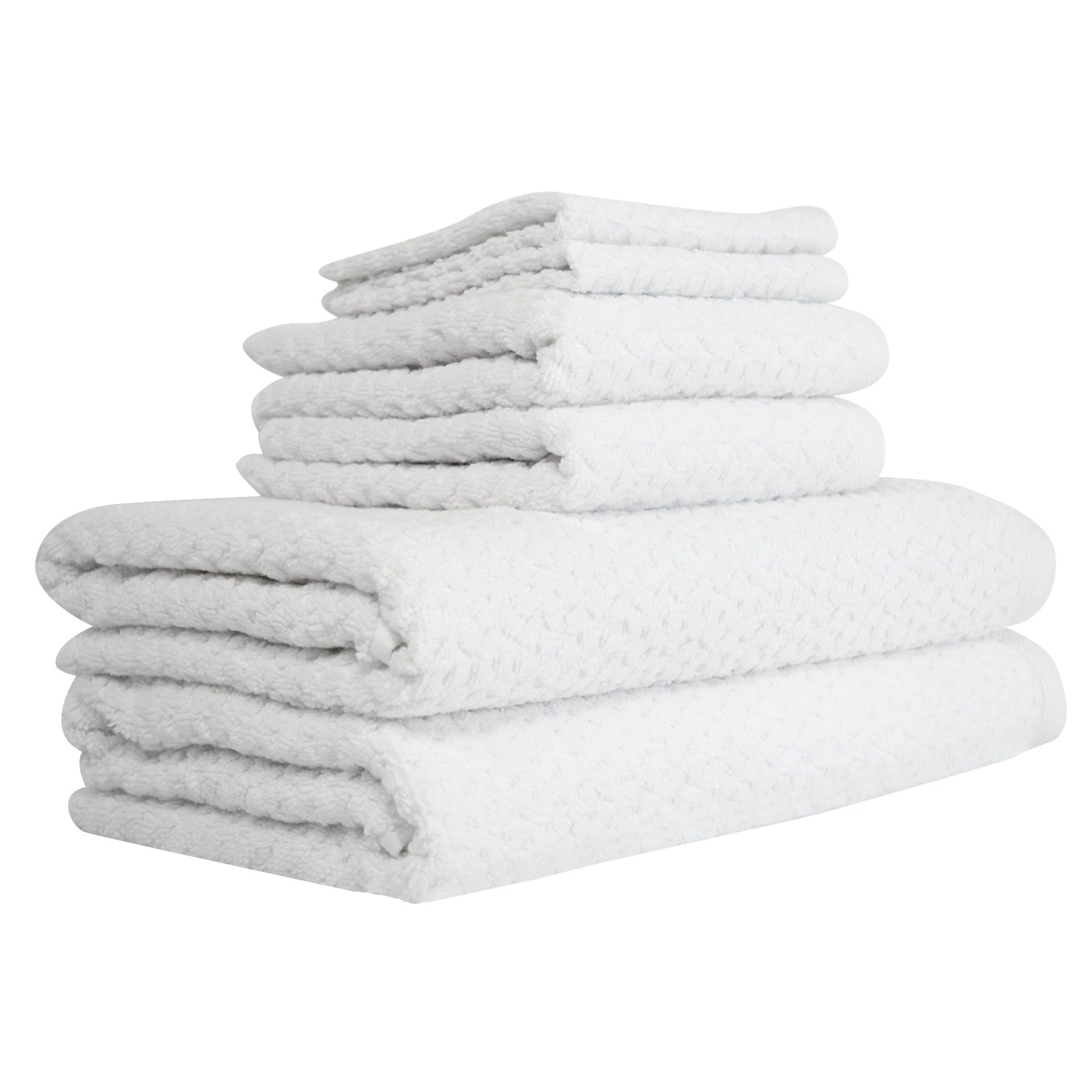PRO16448HARDWICKJACQUARD6PCTOWELSETWHITE_7.jpg?v=1667838396 Hardwick Jacquard Turkish Cotton Towel Set of 6 - Classic Turkish Towels