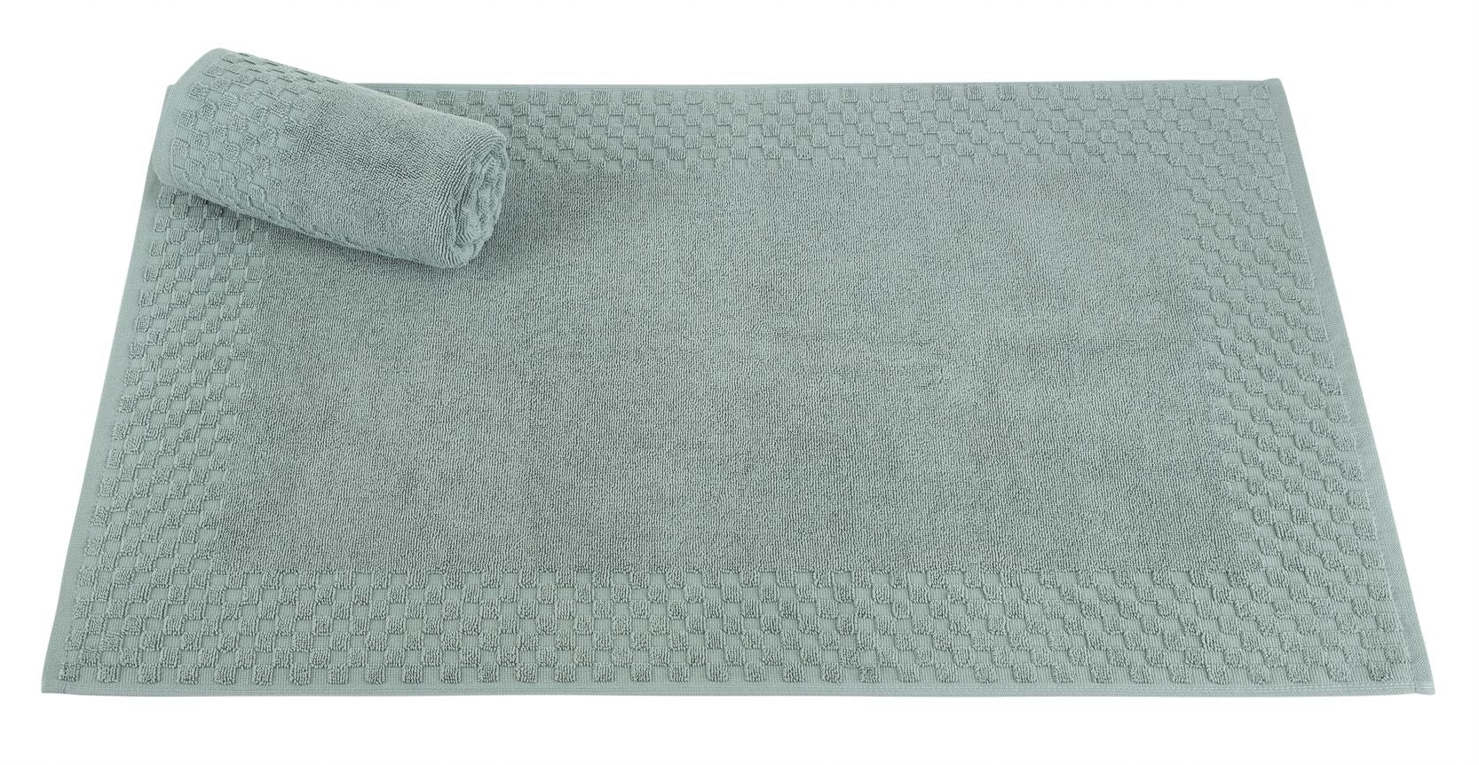 2 Piece Cotton Bath Mat Set - Non-Slip & Absorbent Bathroom Rugs | Machine Washable 100% Cotton Bath Mats (20"x34") - Classic Turkish Towels