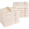 Villa Turkish Cotton Washcloths - 12 Pieces - Classic Turkish Towels