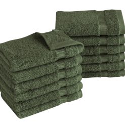 Villa Turkish Cotton Washcloths - 12 Pieces - Classic Turkish Towels