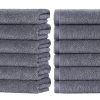 Hospitality Turkish Cotton Washcloths - 12 Pieces - Classic Turkish Towels