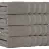 Antalya Turkish Cotton Luxury Bath Towels - 4 Pieces - Classic Turkish Towels