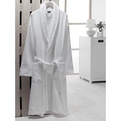 Velour Shawl Collar Turkish Cotton Bathrobe - Classic Turkish Towels