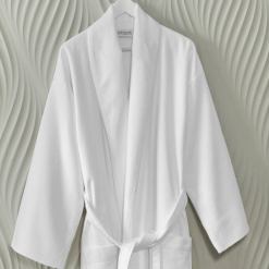 White Waffle Terry Turkish Cotton Bathrobe