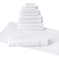 Hospitality Turkish Cotton Bath Towel Set of 10 - Classic Turkish Towels
