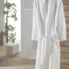 White Waffle Terry Turkish Cotton Bathrobe